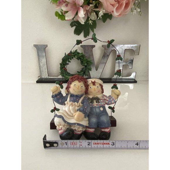 Kurt Adler Raggedy Ann & Andy Christmas Swing Ornament Vtg 2002 Simon Schuster - Picture 7 of 16